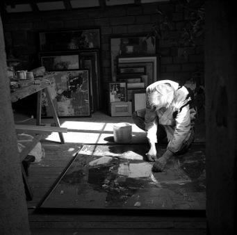 André Veillas dans son atelier