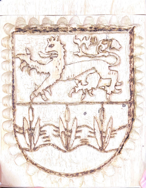 Blason de Morsbach Bois Taillé